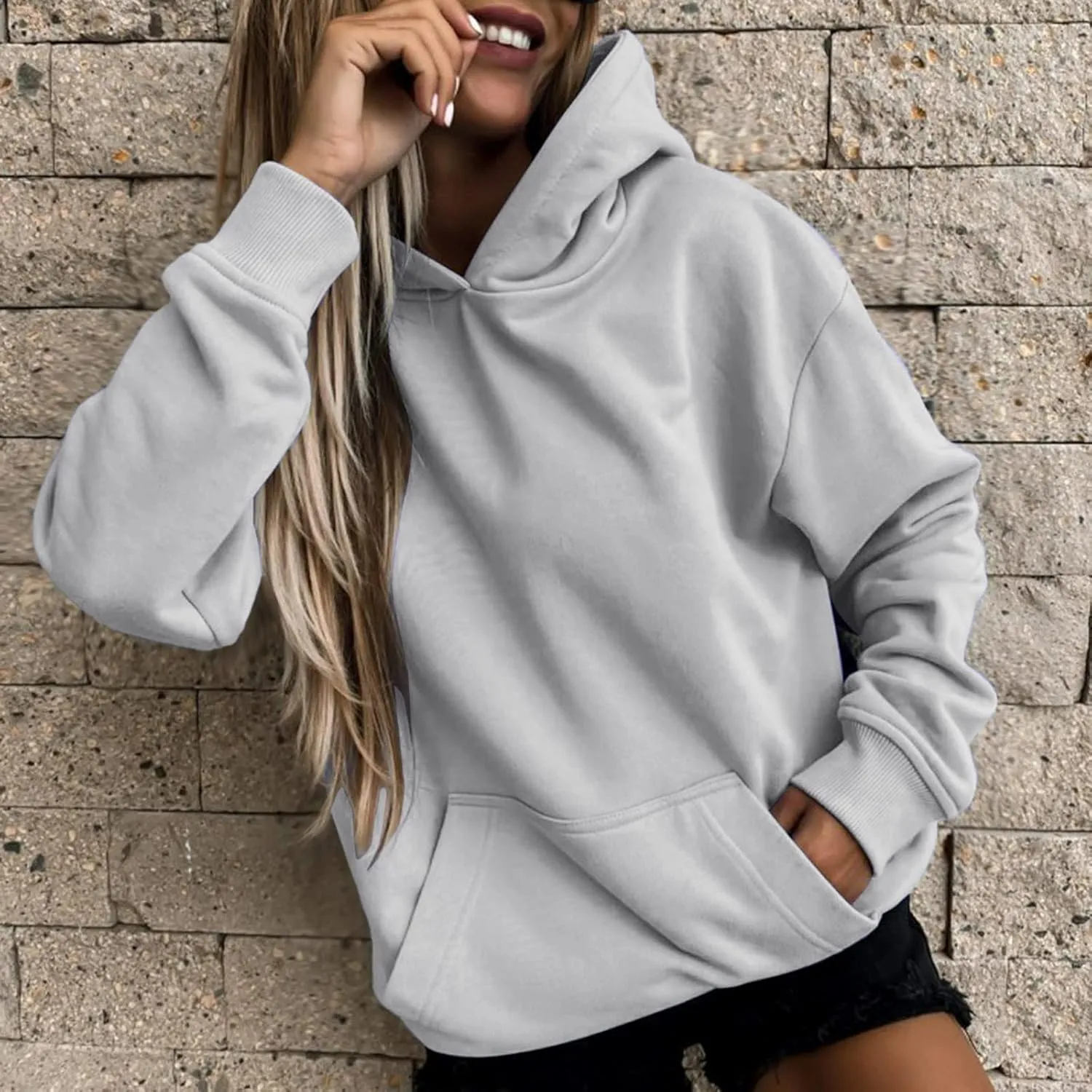 Ceboyel Womens Hoodies Oversized 2023 Hooded Pullover Sweatshirts Long Sleeve Fall Tops Y2K Teen Girls Clothing With Pockets
