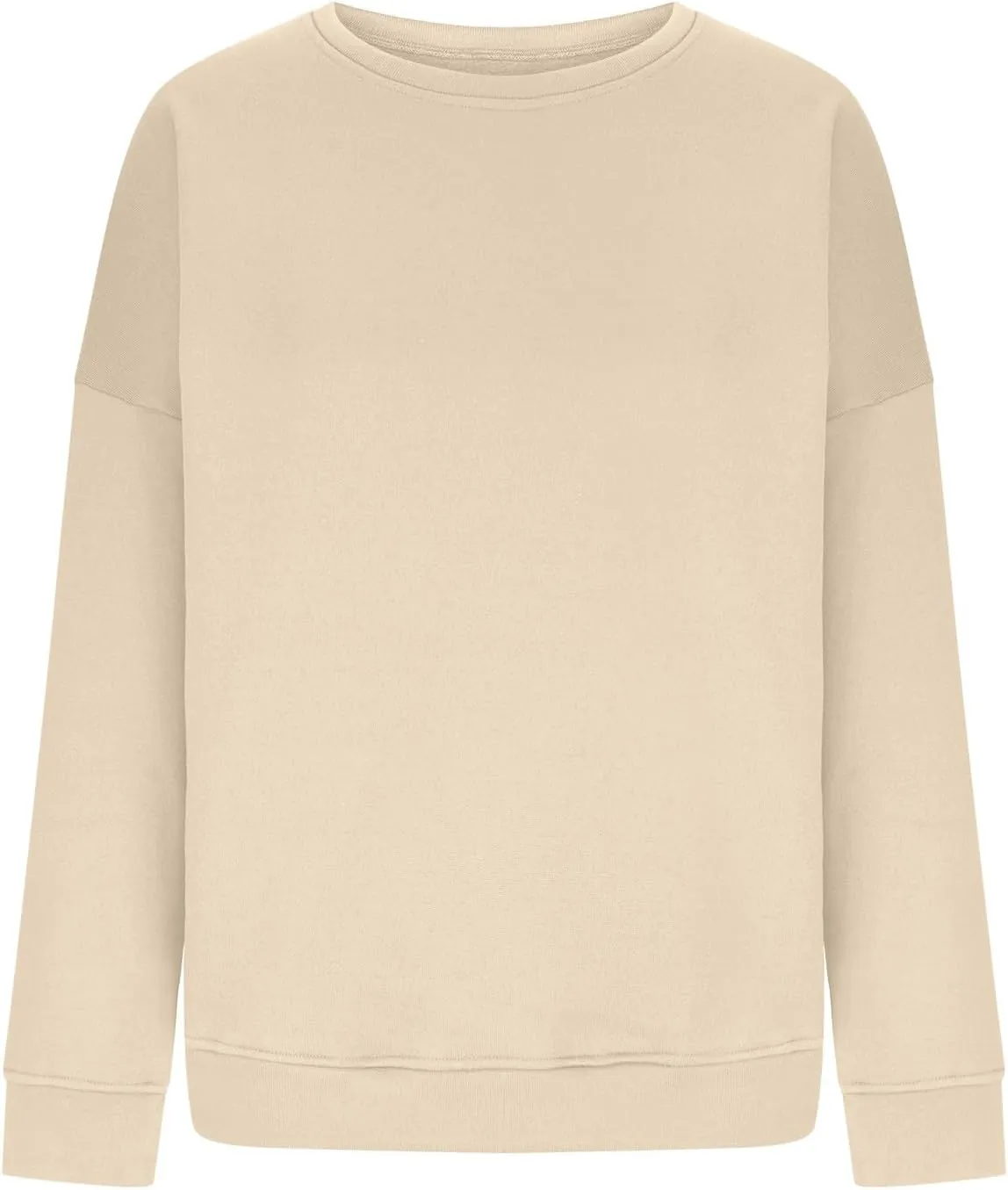 Ceboyel Womens Oversized Sweatshirts 2023 Solid Color Long Sleeve Tops Crew Neck Trendy Pullover Y2K Fall Fashion Outfits