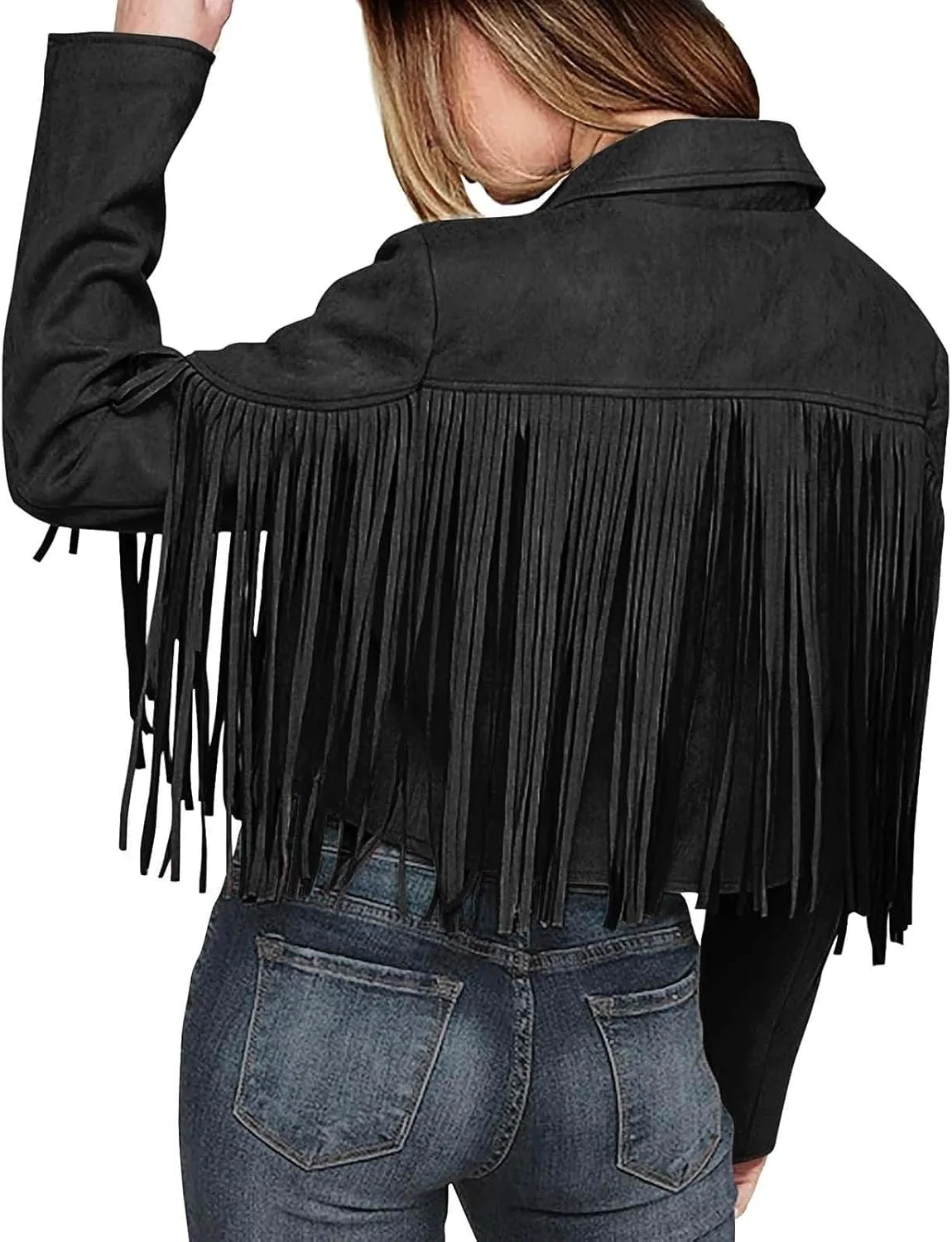 ChicCrate Womens Fashion Faux Leather Jackets Suede 2025 Outfits Winter Clothes Open Front Cropped Coat Outwear