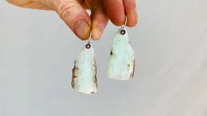 Chrysoprase & Sterling Silver Earrings. 1245