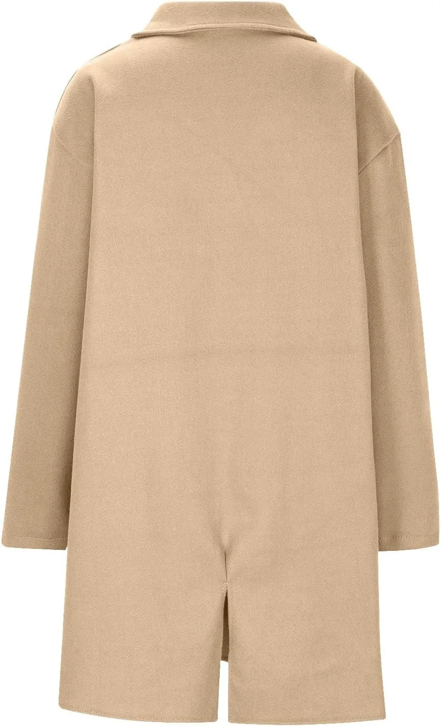 Coatigan for Women Wool Blend Pea Coats Double Breasted Oversized Blazer Knit Open Front Cardigan Sweater with Pocket
