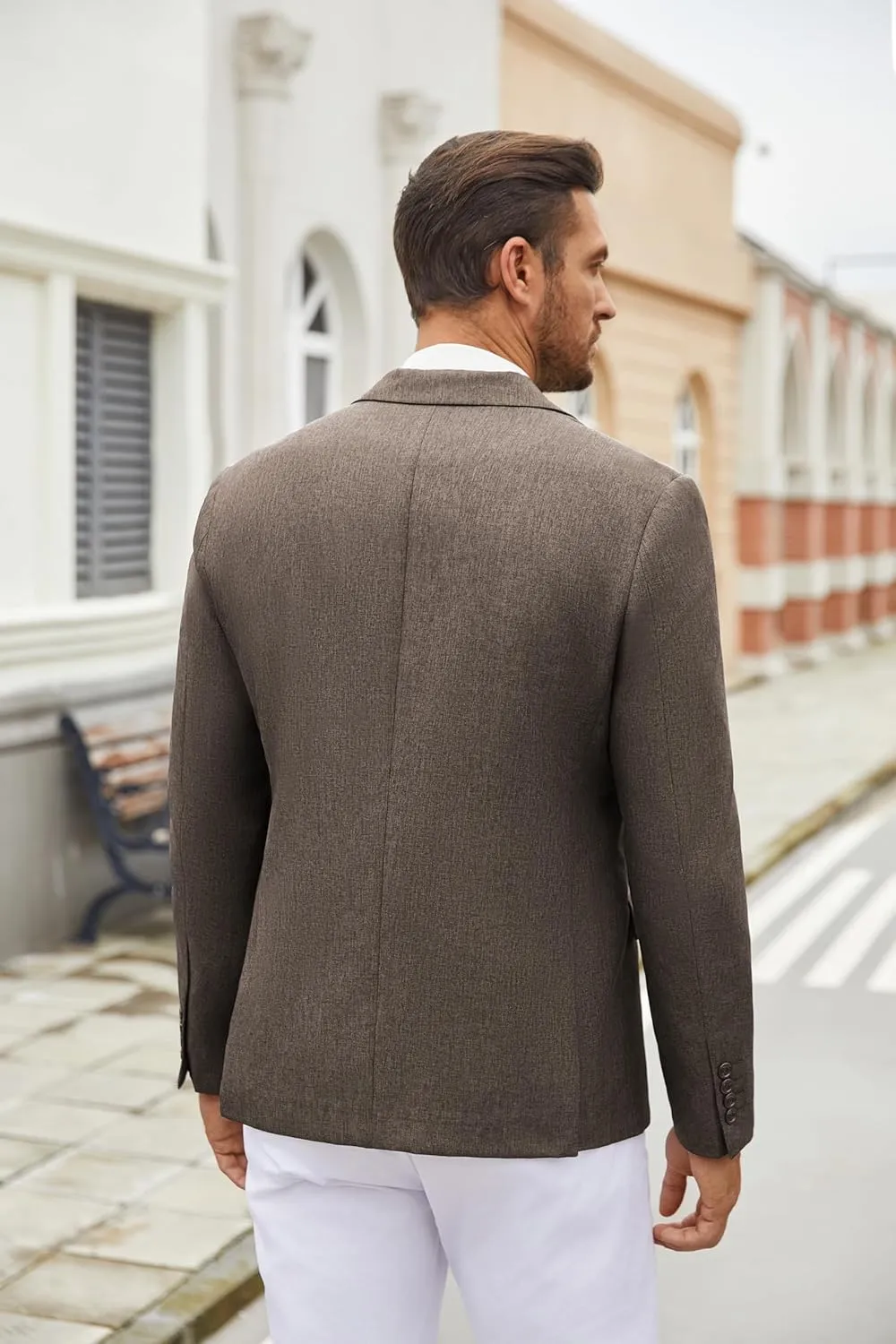 COOFANDY Men's Casual Blazer Lightweight Unlined Sport Coat Regular Fit Two Button Suit Jacket