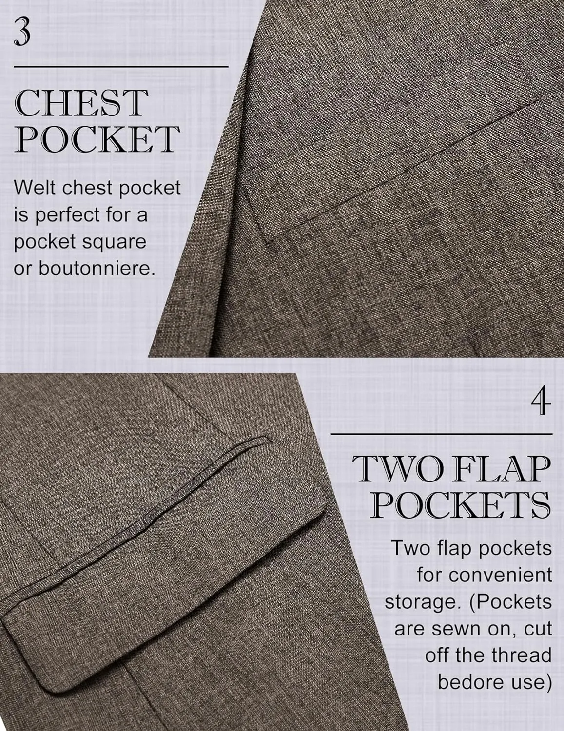 COOFANDY Men's Casual Blazer Lightweight Unlined Sport Coat Regular Fit Two Button Suit Jacket