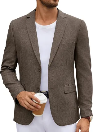 COOFANDY Men's Casual Blazer Lightweight Unlined Sport Coat Regular Fit Two Button Suit Jacket