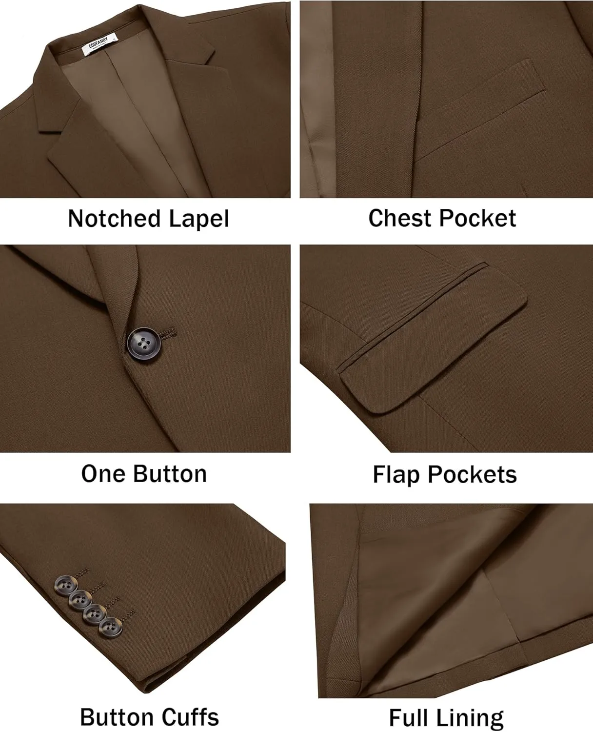 COOFANDY Men's Casual Blazer Regular Fit Lightweight Sport Coats One Button Suit Jacket Dress Blazer Jackets