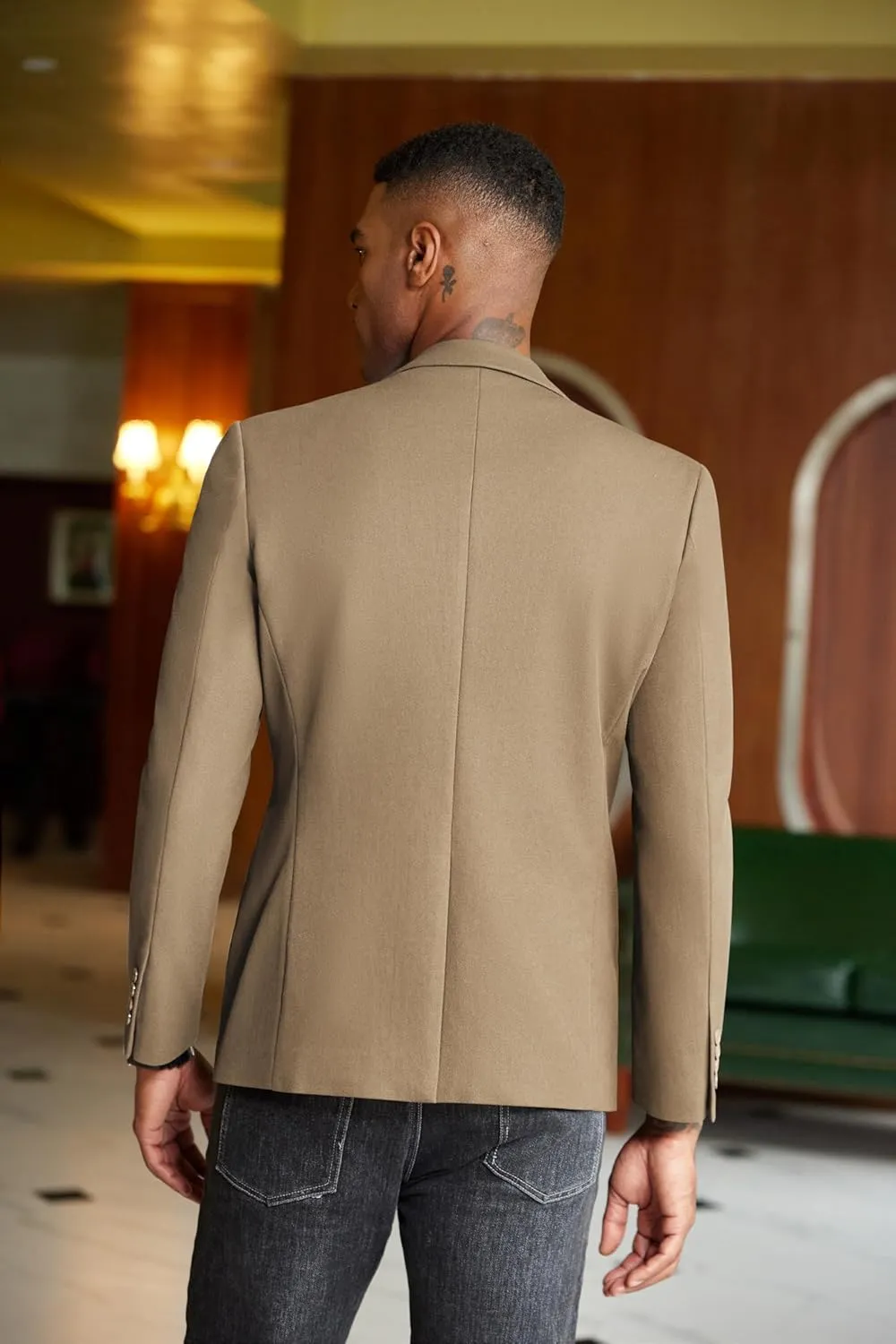 COOFANDY Men's Casual Blazer Slim Fit Sport Coats Two Button Knit Textured Suit Jacket