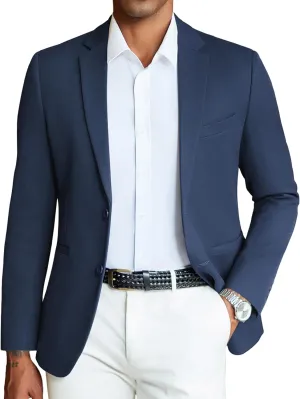 COOFANDY Men's Casual Blazer Slim Fit Sport Coats Two Button Knit Textured Suit Jacket