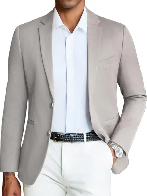 COOFANDY Men's Casual Blazer Slim Fit Sport Coats Two Button Knit Textured Suit Jacket