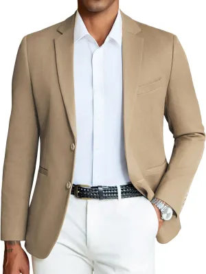 COOFANDY Men's Casual Blazer Slim Fit Sport Coats Two Button Knit Textured Suit Jacket