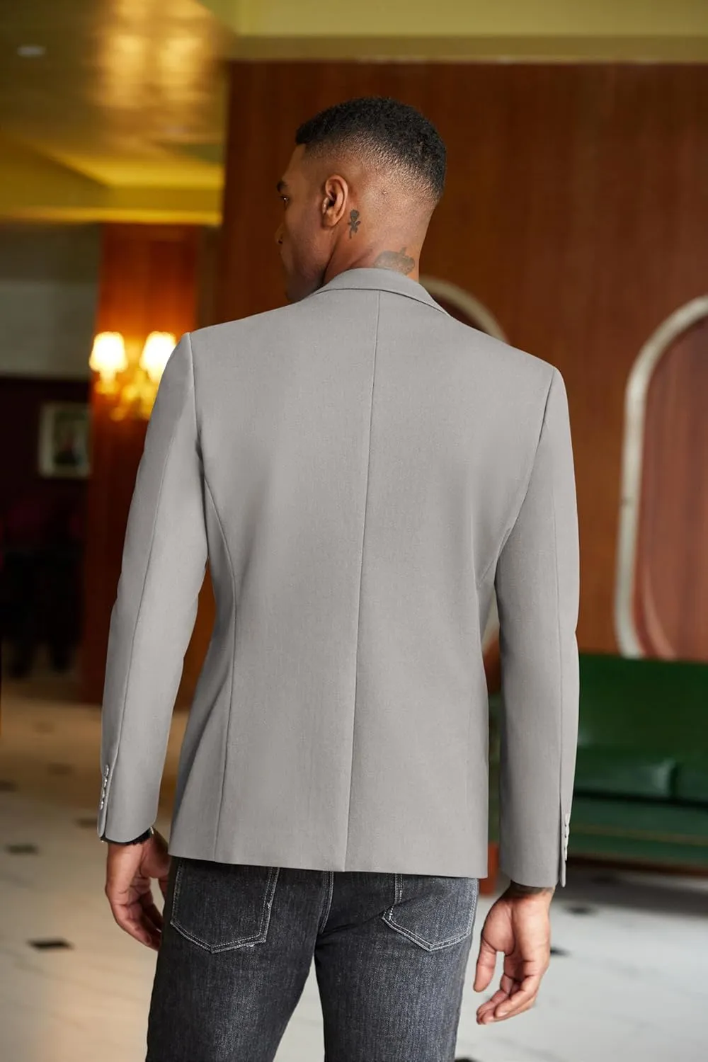 COOFANDY Men's Casual Blazer Slim Fit Sport Coats Two Button Knit Textured Suit Jacket