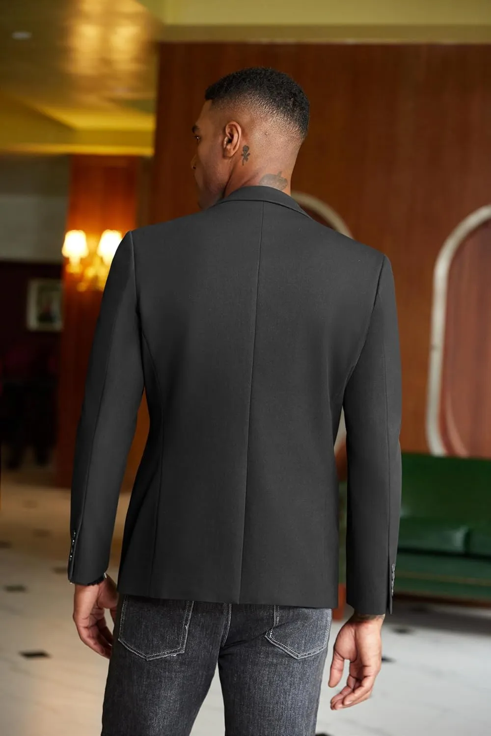COOFANDY Men's Casual Blazer Slim Fit Sport Coats Two Button Knit Textured Suit Jacket