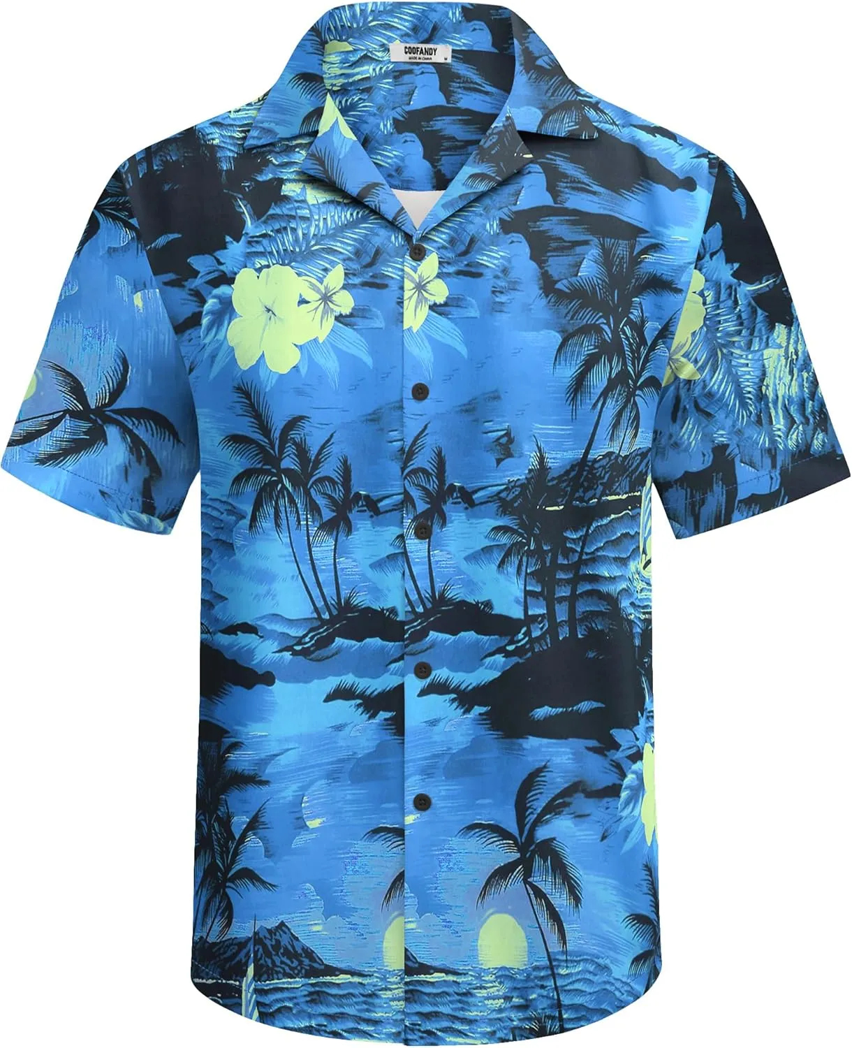 COOFANDY Men's Hawaiian Matching Shirt and Shorts Set Summer Beach 2 Piece Outfits Short Sleeve Cuban Shirts and Shorts