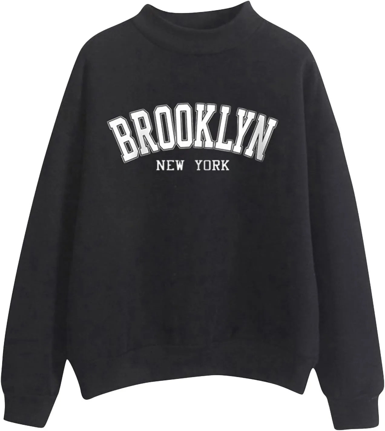 cooki Womens Hoodies Fall Clothes for Women Cute Hoodie for Teen Girls Brooklyn Print Drop Shoulder Hoodie with Pockets Tops