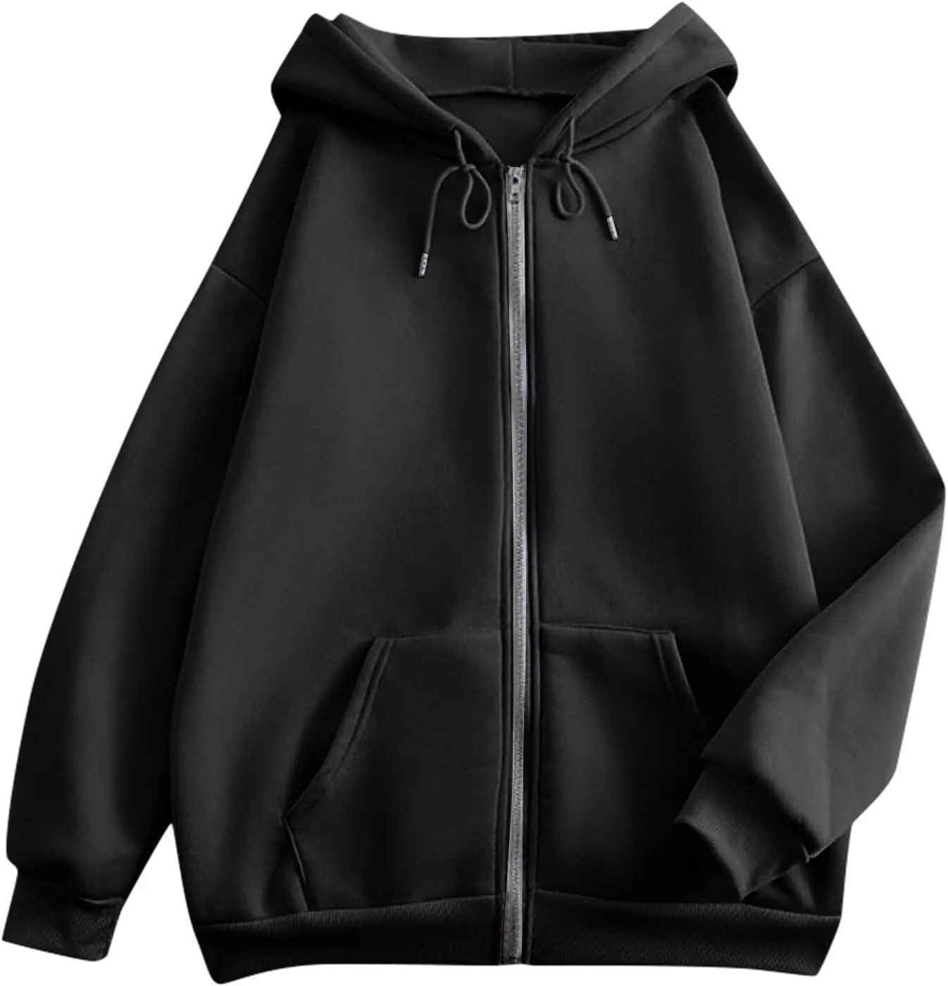COTECRAM Women Zip Up Y2K Hoodie Fall Oversized Sweatshirts Casual Long Sleeve Drawstring Hooded Jacket 2024 Clothes