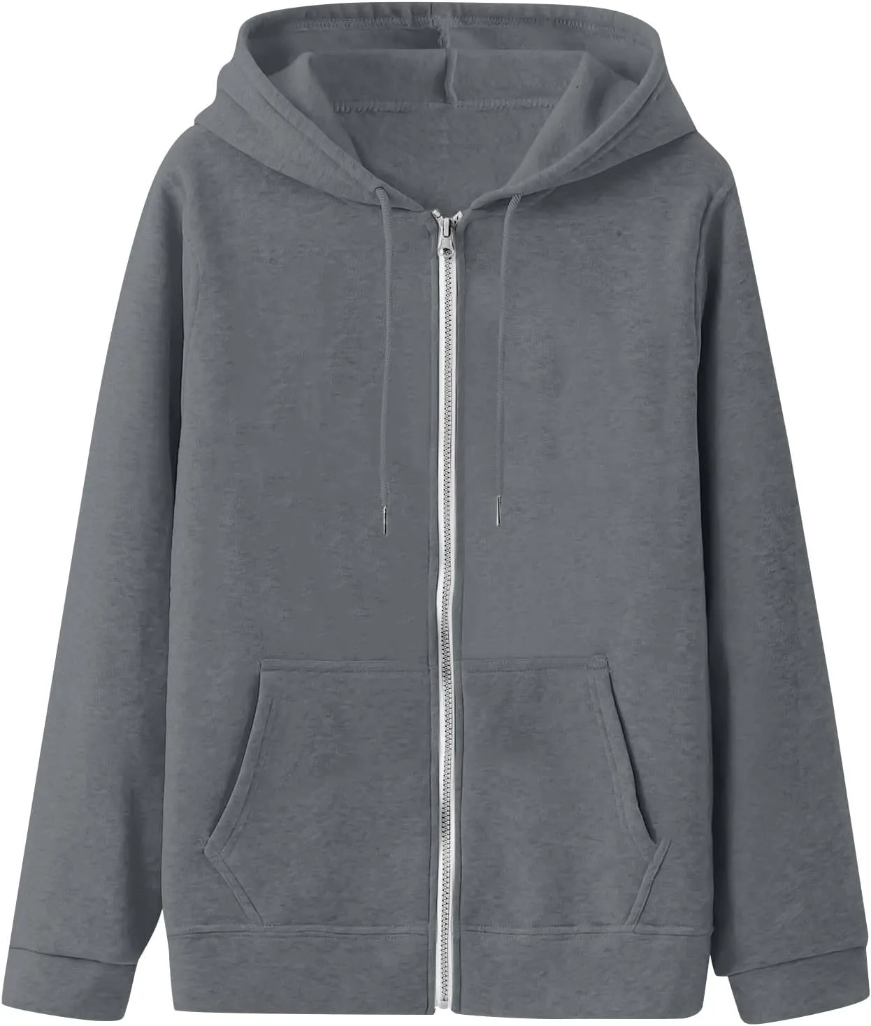 COTECRAM Womens Zip Up Hoodies Oversized Lightweight Hooded Sweatshirt Casual Long Sleeve Jacket Y2K Fall Clothes