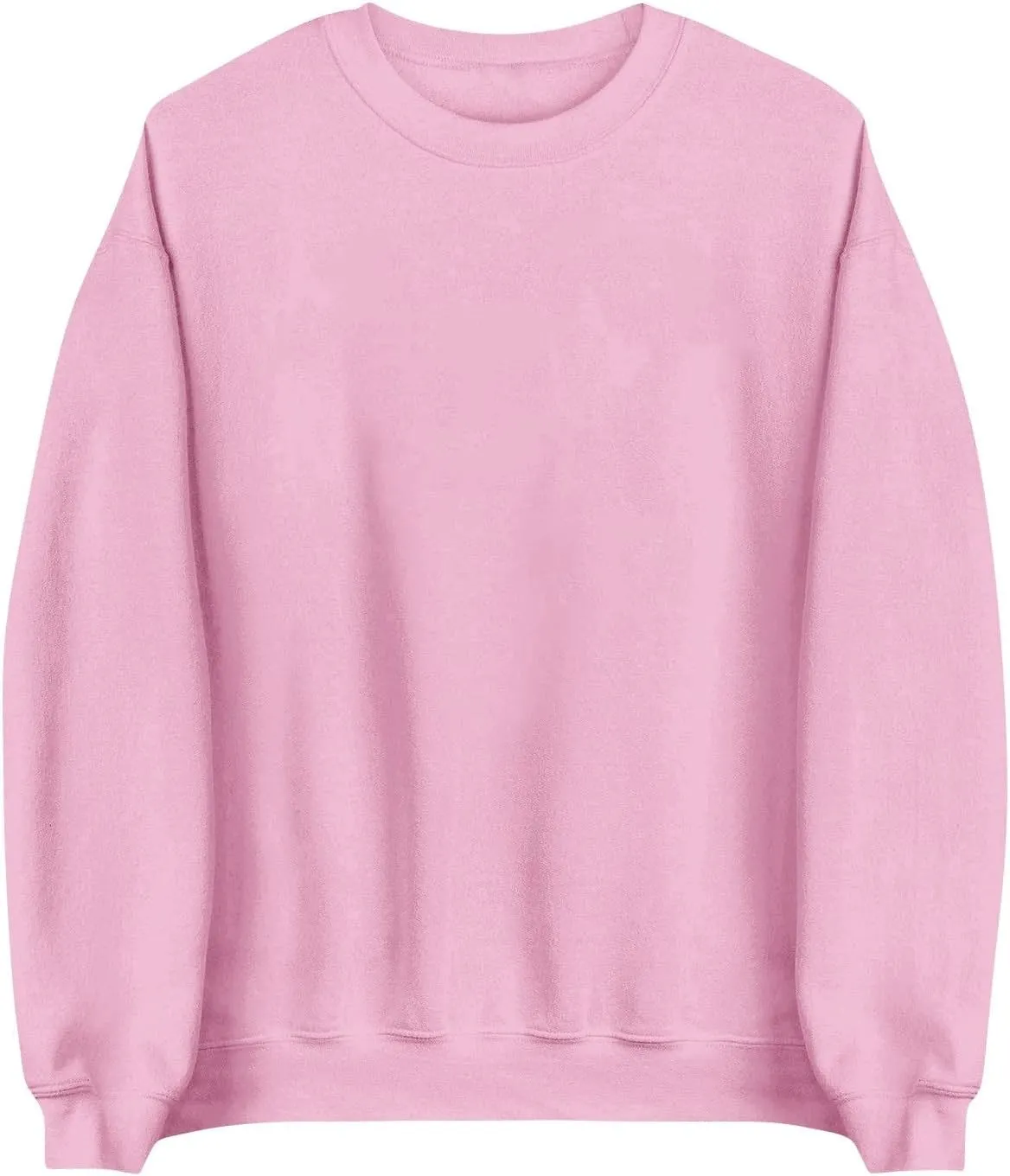 Crewneck Sweatshirts Women Oversized Preppy Sweatshirt Cute Loose Fit Fleece Pullover Comfort Plain Hoodies
