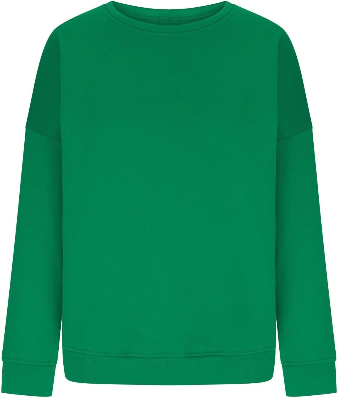 Crewneck Sweatshirts Women Soft Plain Oversized Sweatshirt Comfy Drop Shoulder Cute Hoodie Fleece Pullover Sweater
