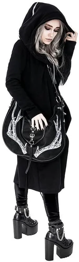 diffstyle Women Moon Gothic Witchcraft Punk Vintage Casual Long Hoodies Top Sweatshirt