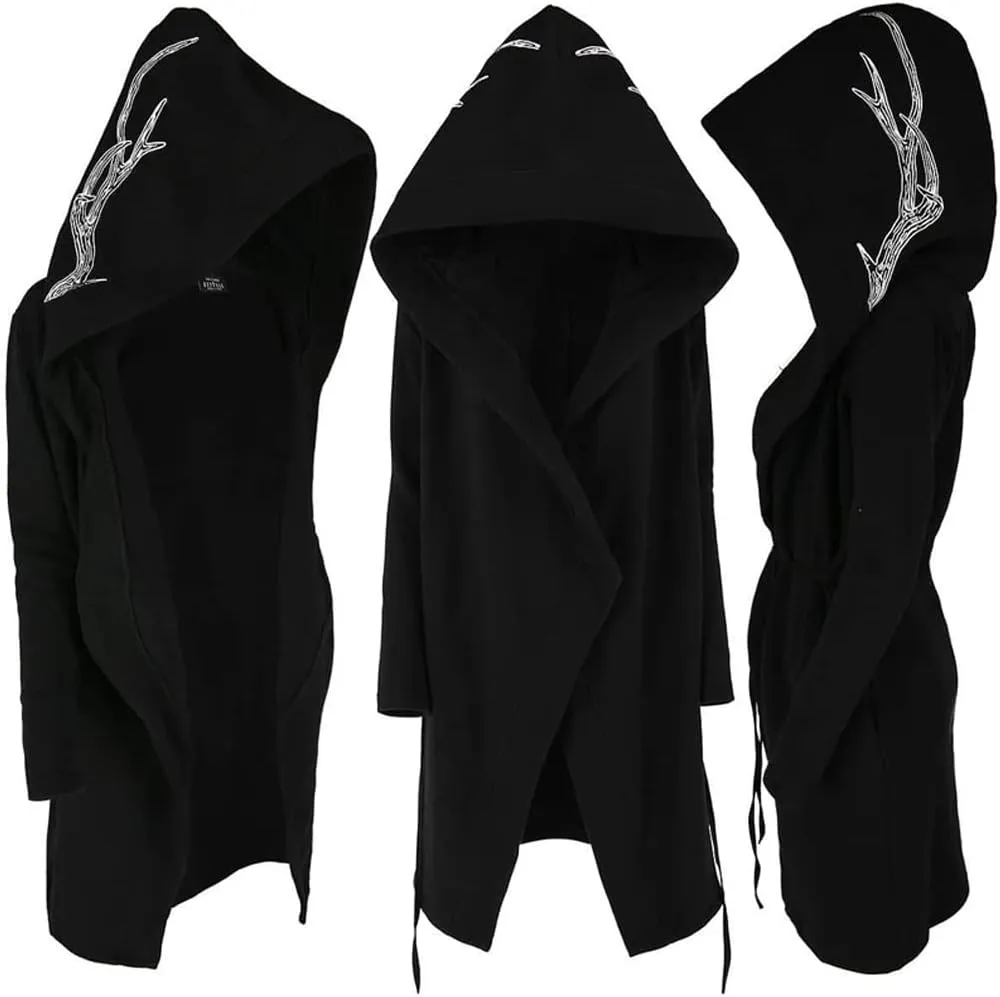 diffstyle Women Moon Gothic Witchcraft Punk Vintage Casual Long Hoodies Top Sweatshirt