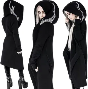 diffstyle Women Moon Gothic Witchcraft Punk Vintage Casual Long Hoodies Top Sweatshirt