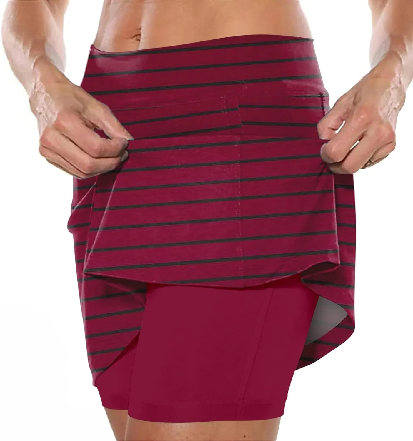 Elastic Yoga Skirt for Women Waist Culottes Short Skirts Skinny Pants Mid Waist Tennis Skirts Skorts for Women with