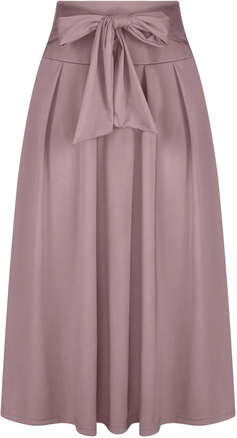 Elegant High Waisted Skirts for Women Plus Size Stretchy Business Work Maxi Skirt A Line Office Dress
