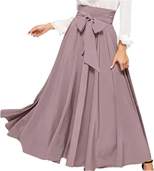 Elegant High Waisted Skirts for Women Plus Size Stretchy Business Work Maxi Skirt A Line Office Dress