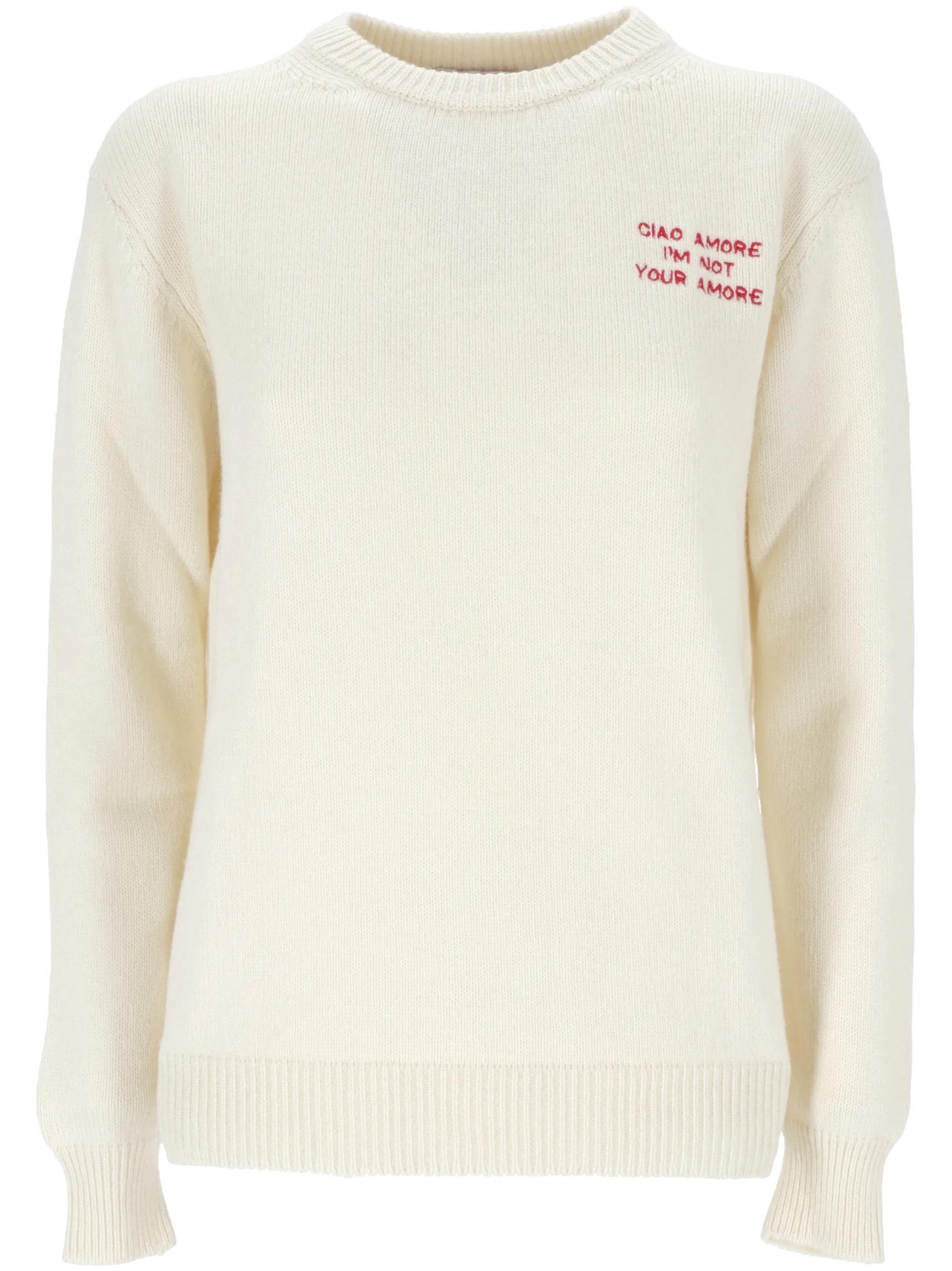 Elegant White Wool Sweater for Women