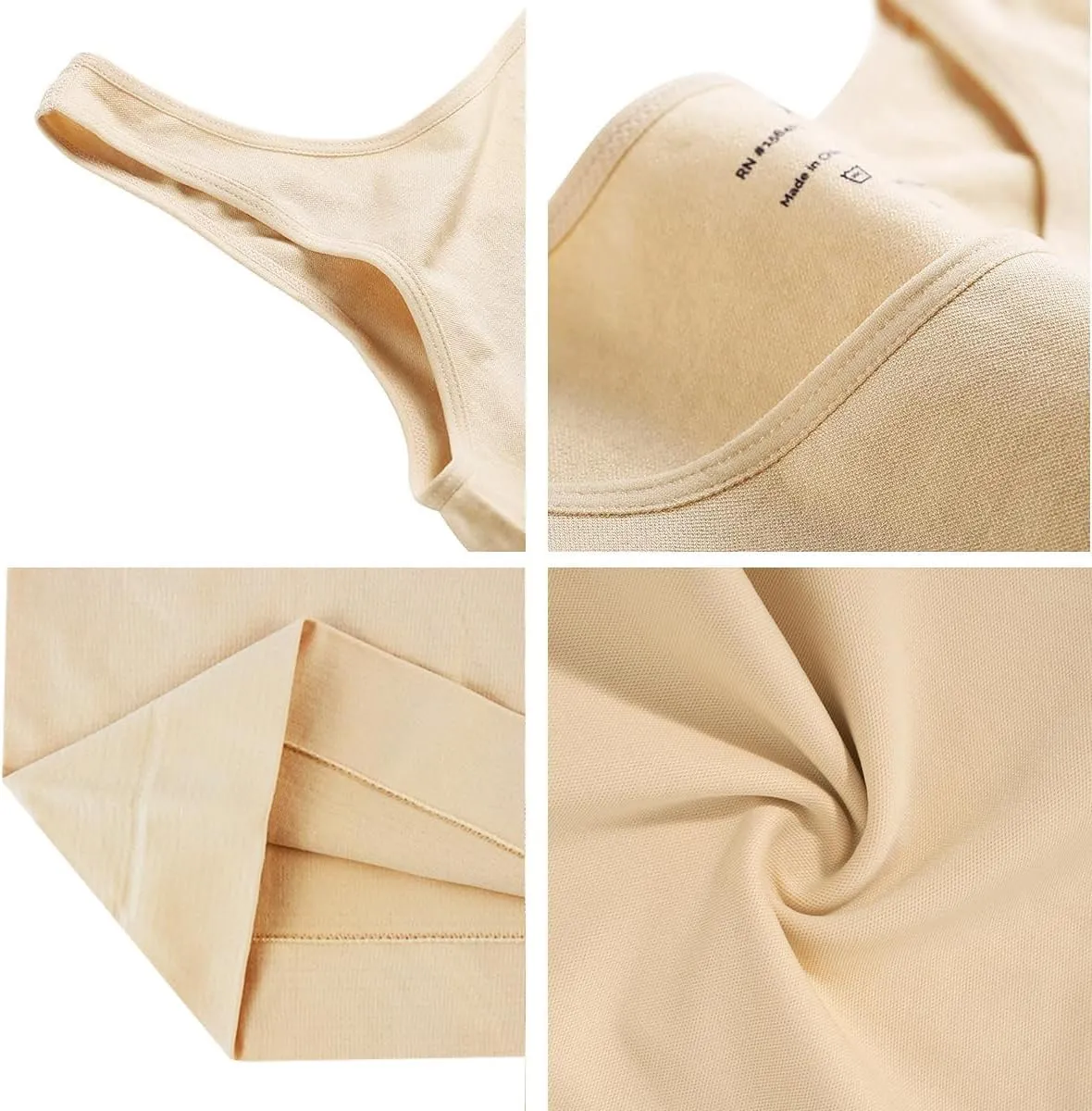 EUYZOU Women's Tummy Control Shapewear Tank Tops - Seamless Body Shaper Compression Top