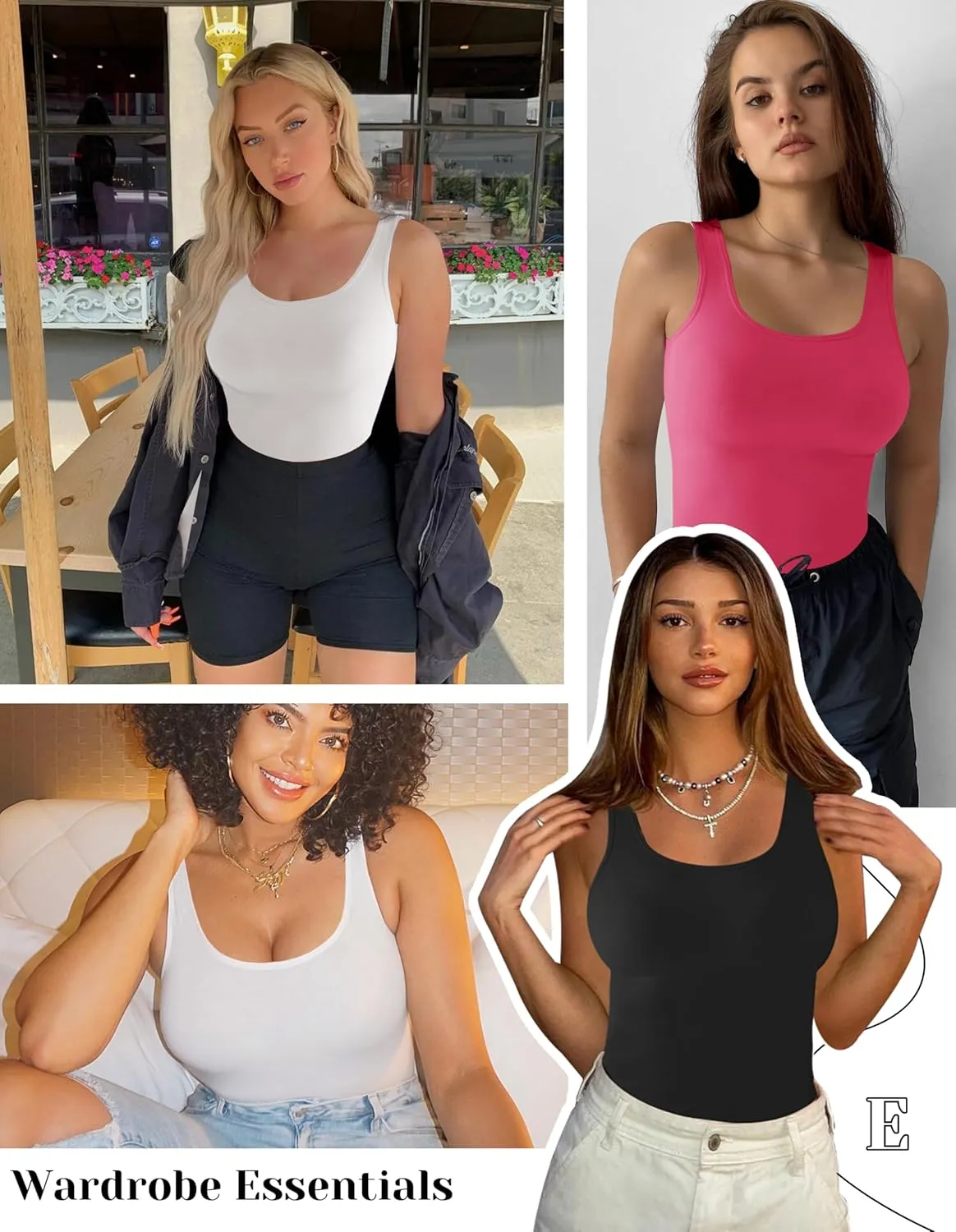 EUYZOU Women's Tummy Control Shapewear Tank Tops - Seamless Body Shaper Compression Top