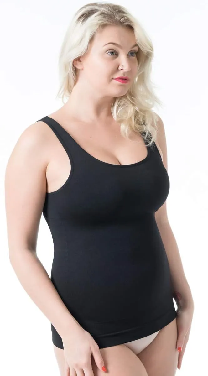 EUYZOU Women's Tummy Control Shapewear Tank Tops - Seamless Body Shaper Compression Top