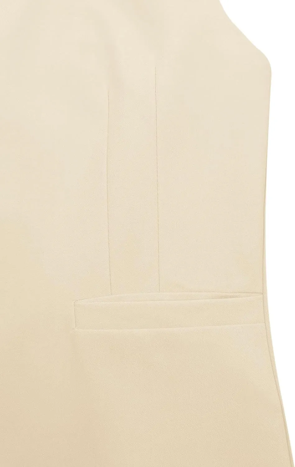 Fallorchid Womens Round neck Suit Vest Sleeveless Button Business Jacket Waistcoat Top