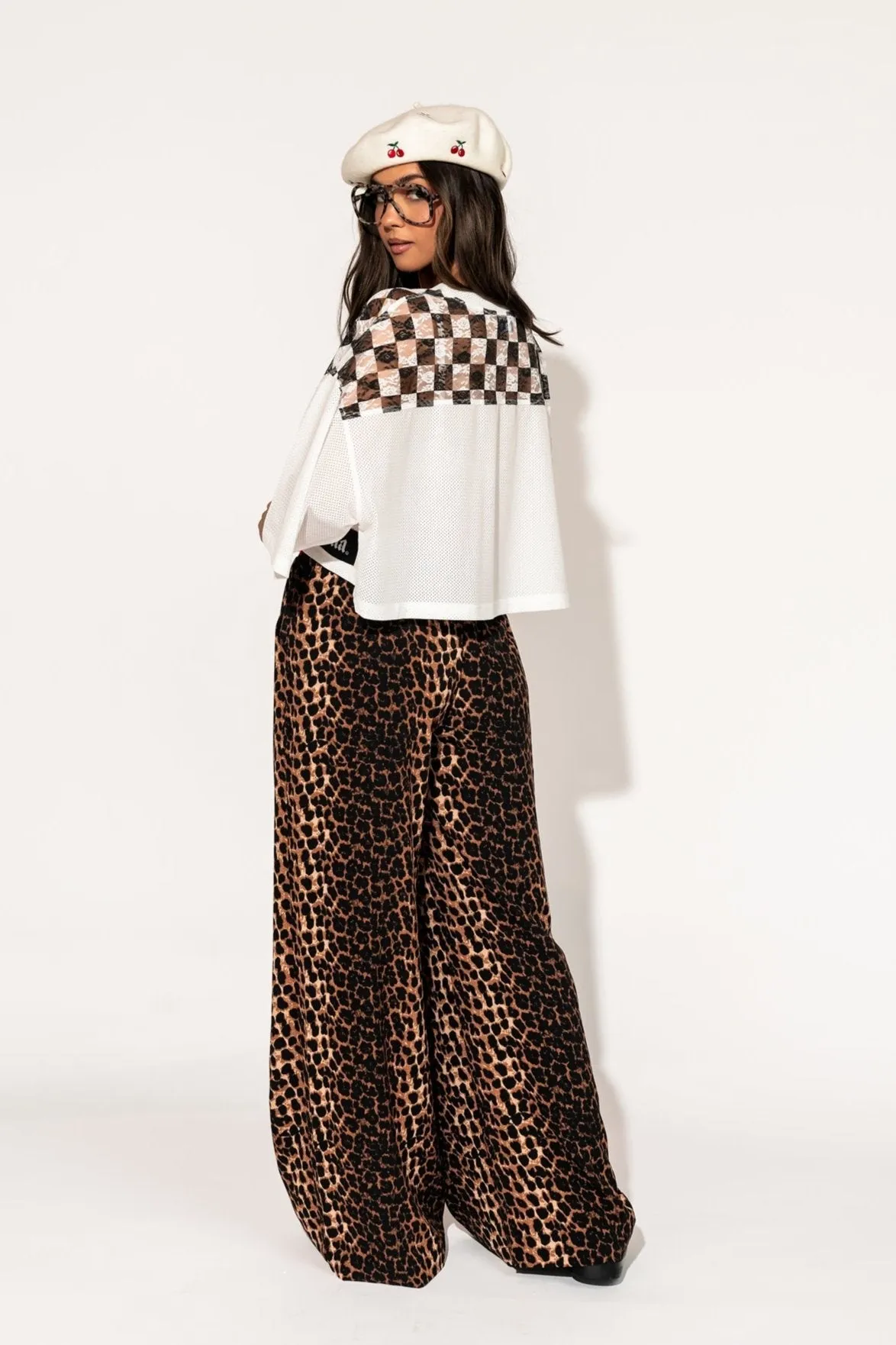Feline Fierce Wide Leg Leopard Pants