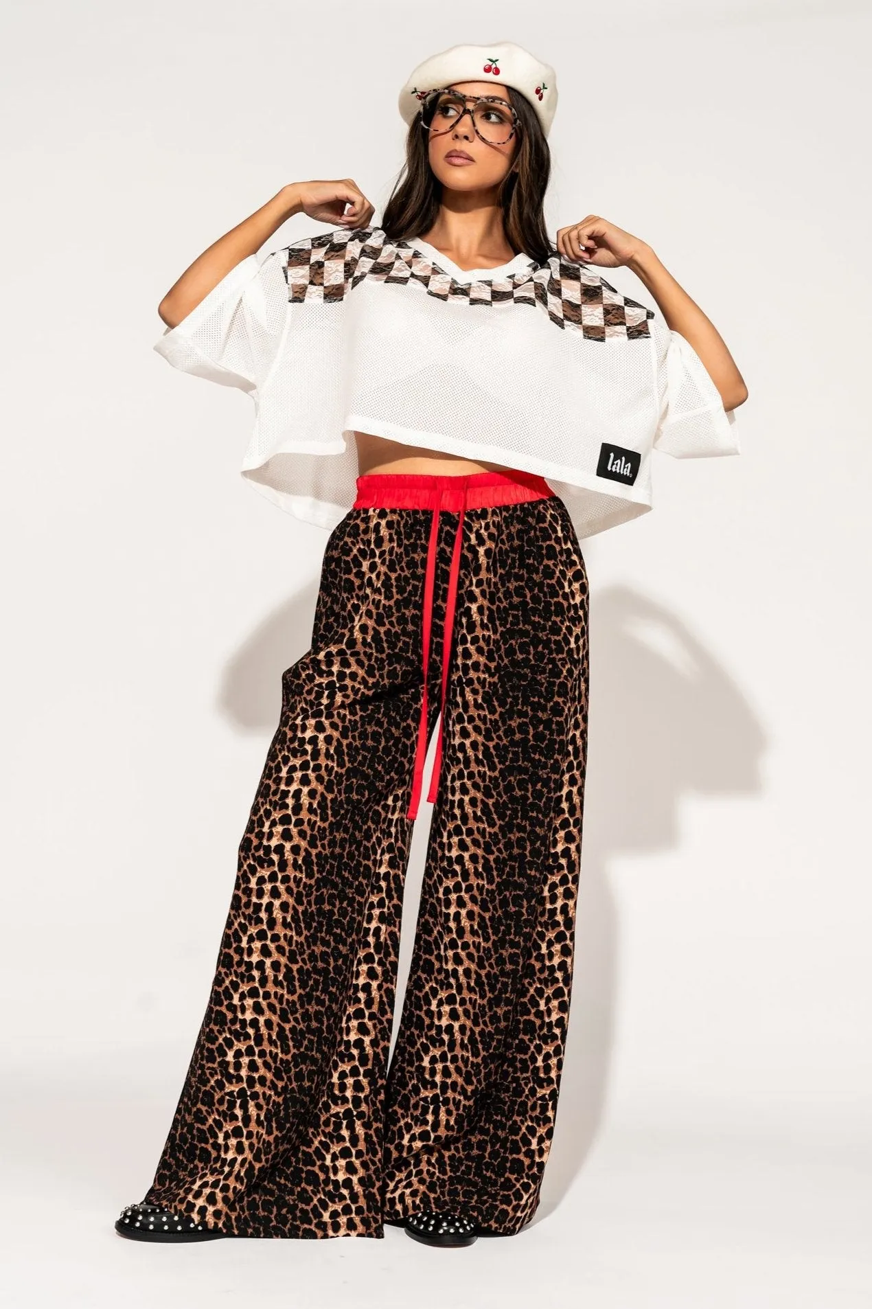 Feline Fierce Wide Leg Leopard Pants