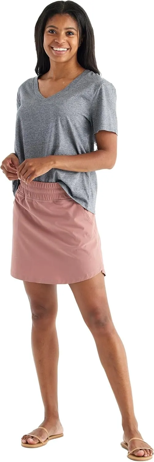 Free Fly Women's Pull-On Breeze Skirt - UPF 50  Sun Protection Casual Skirt for Women - Athletic, Travel, Golf
