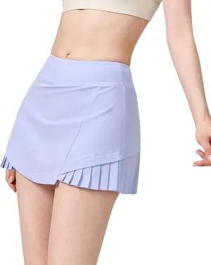 FZVYD Womens Tennis Skirt with Pockets Shorts Crossover High Waisted Athletic Skorts Skirts for Golf Running Workout Bodycon