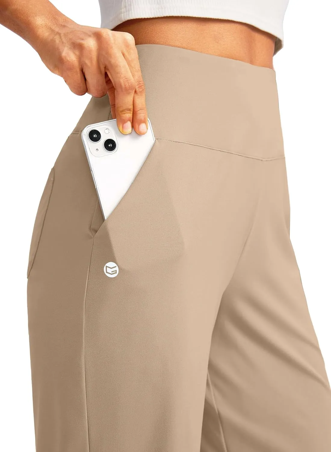 G Gradual Women's 12" Bermuda Long Shorts with Pockets High Waisted Stretch Knee Length Shorts for Women Summer Walking