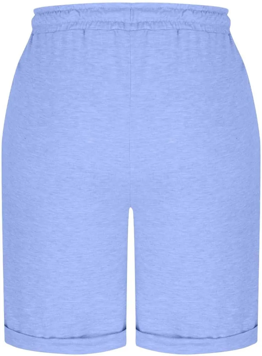 Half Shorts Pants for Women Trendy 2025 Summer Casual Shorts Elastic High Waisted Wide Leg Dressy Short with Pockets