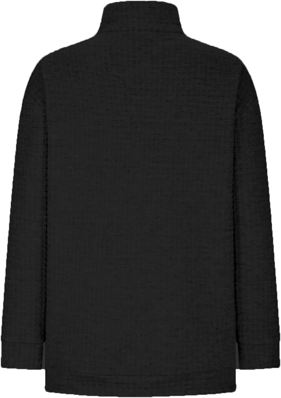 Half Zip Sweatshirt Women 1/2 Zipper Oversized Waffle Quilted Pattern Cropped Pullover Fall Winter Tops