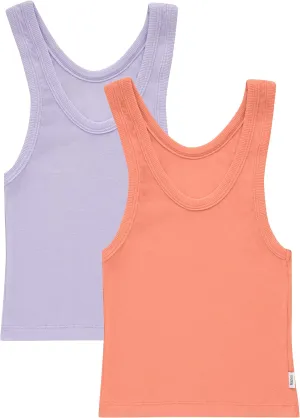 Hanes Women's Originals Rib Tank 2-Pack, Comfywear Stretch Cotton Cropped Top