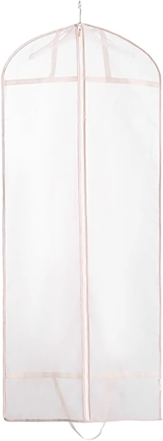 Hanging Garment Bag, Breathable Garment Bags, Garmet Bag with Clear Full Zipper, for Closet Travel(White,55.1in/140cm)
