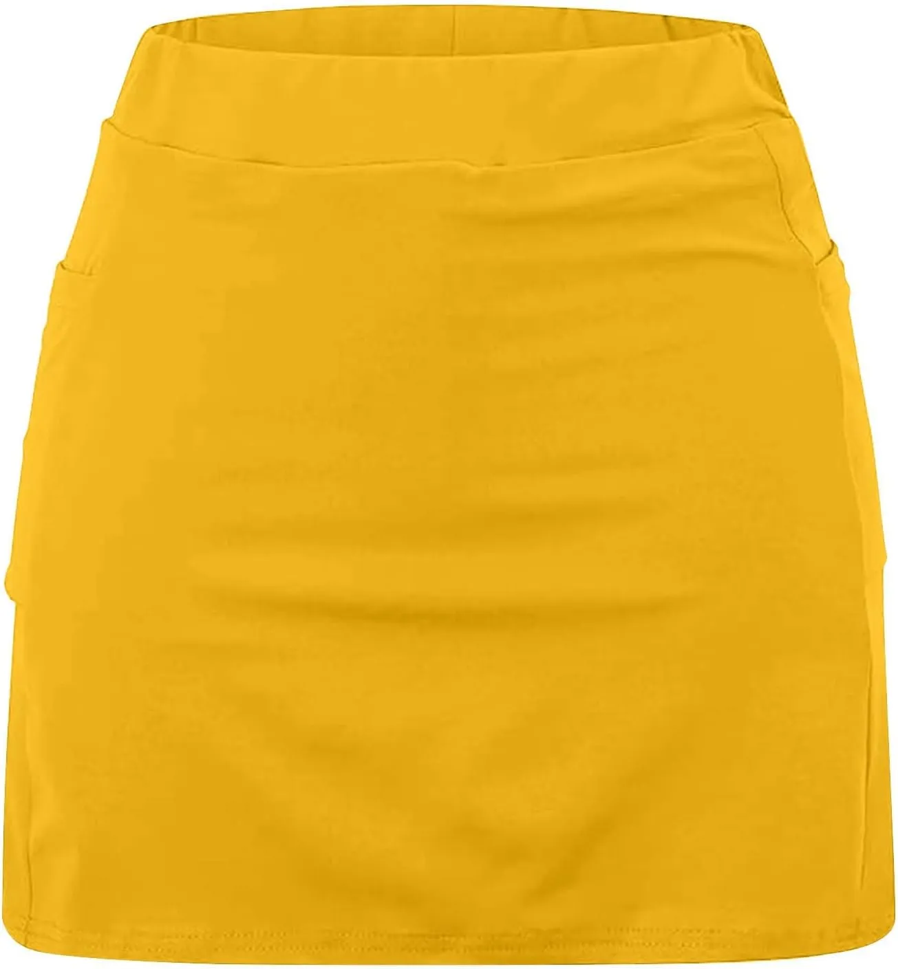 High Waisted Tennis Skirt for Women with Inner Shorts Plus Size Athletic Skorts Solid Casual Workout Built-in Shorts
