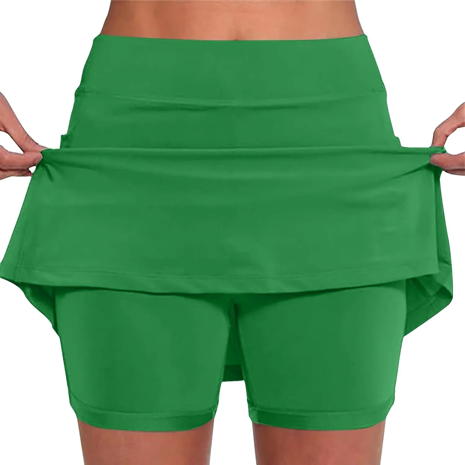 hlysgo Athletic Skirt with Shorts Womens High Waisted Tennis Skirt Plus Size Skort Shorts for Running Golf Workout Sports