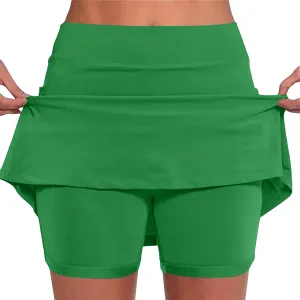 hlysgo Athletic Skirt with Shorts Womens High Waisted Tennis Skirt Plus Size Skort Shorts for Running Golf Workout Sports