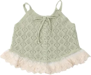 HOOLCHEAN Baby Girls Summer Thin Knit Wide Camisole Shirt Toddler Swing Top