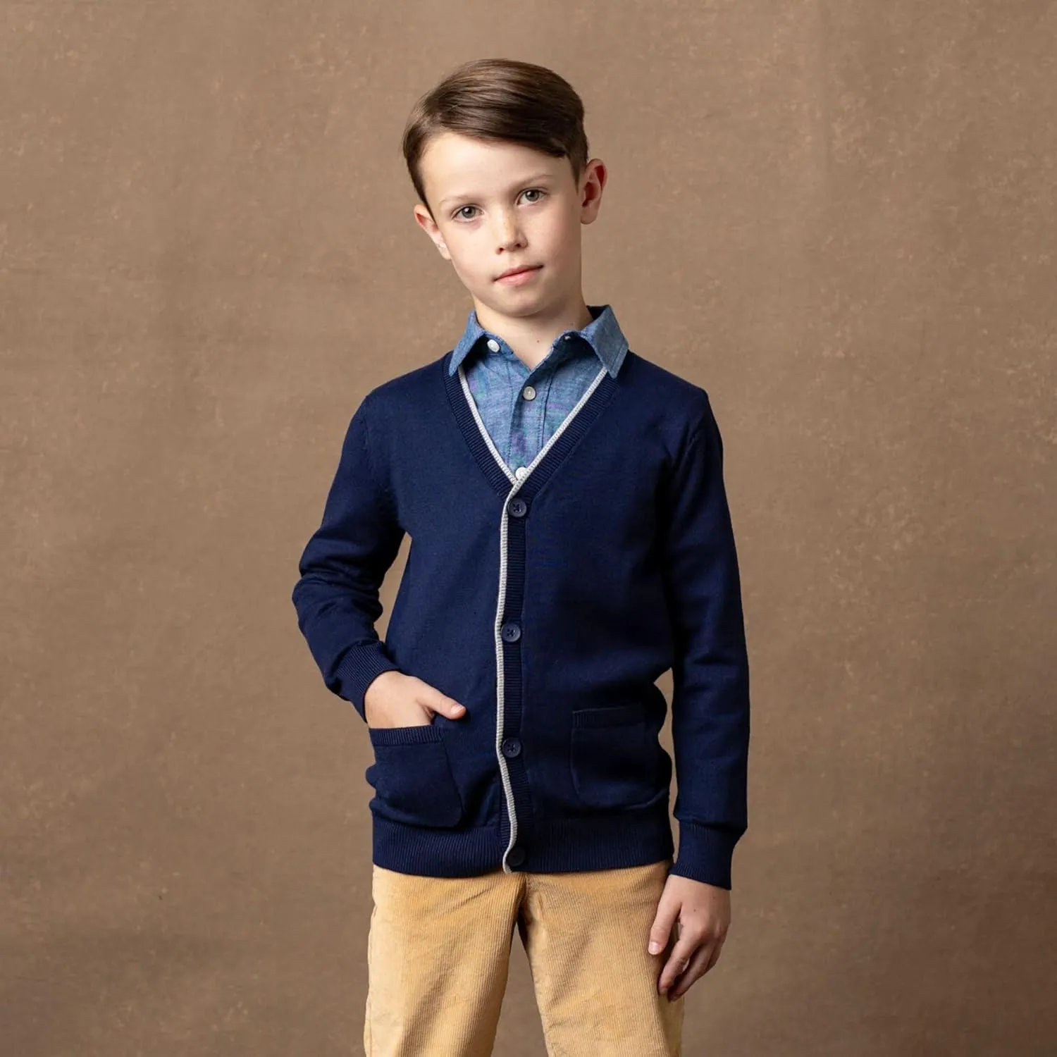 Hope & Henry Boys' Cardigan Sweater