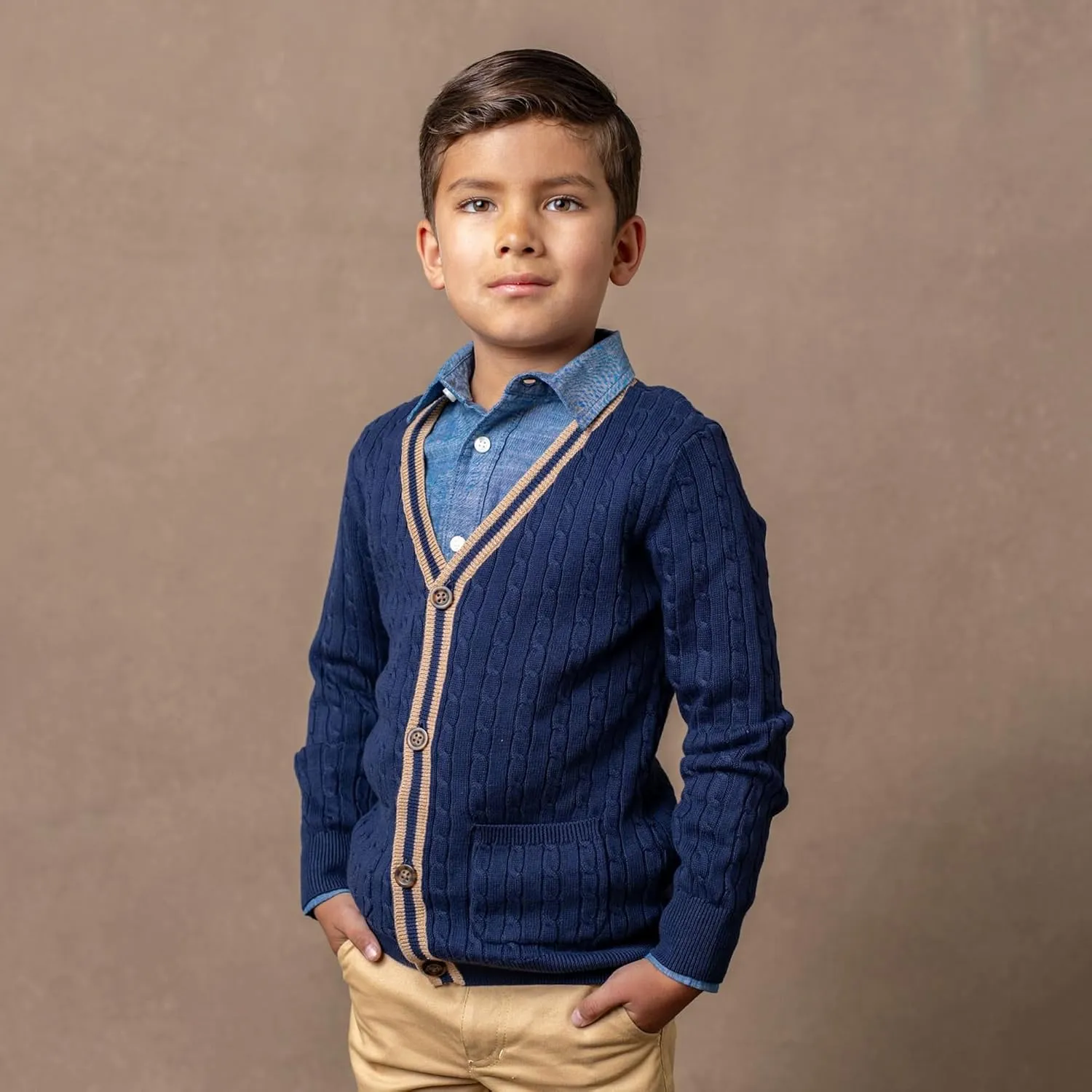 Hope & Henry Boys' Cardigan Sweater