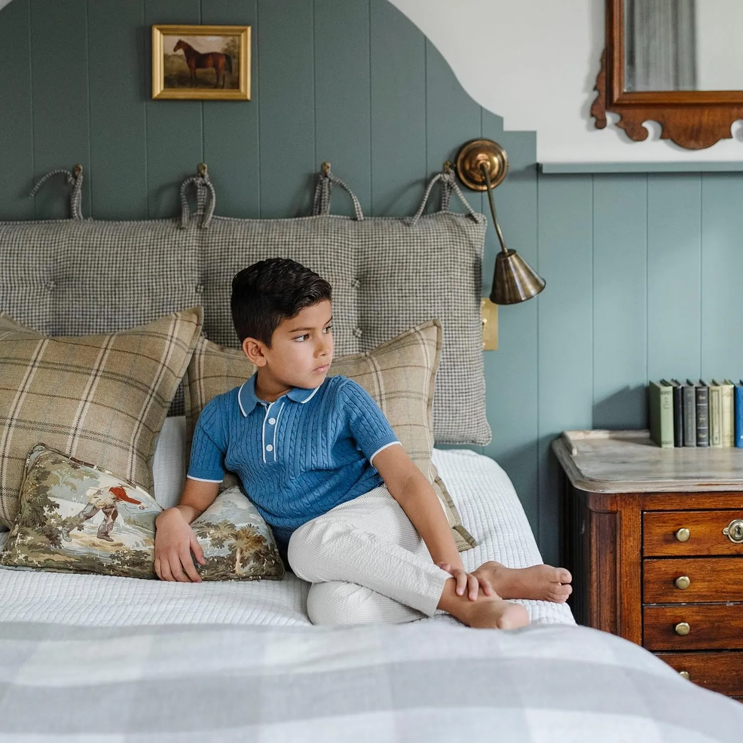 Hope & Henry Boys' Short Sleeve Sweater Polo