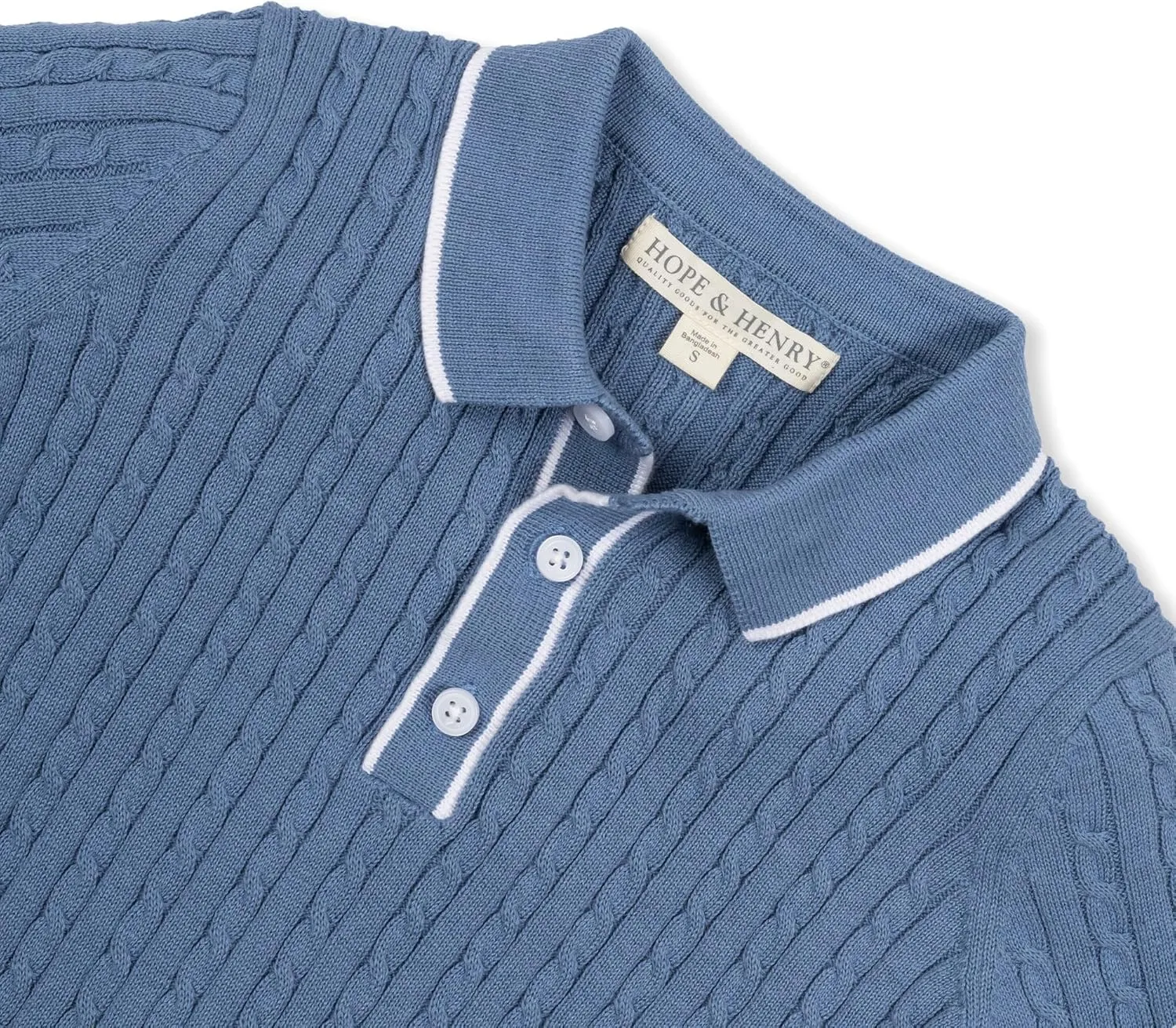 Hope & Henry Boys' Short Sleeve Sweater Polo