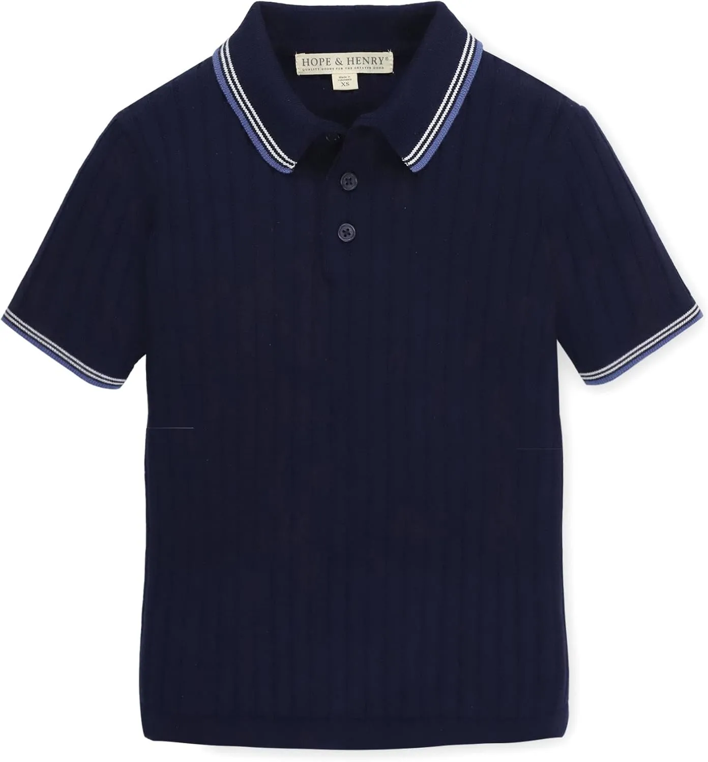 Hope & Henry Boys' Short Sleeve Sweater Polo